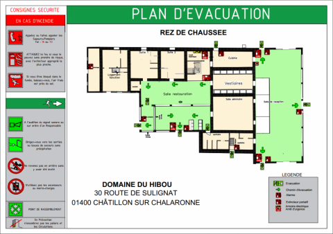 Exemple de plan d'évacuation